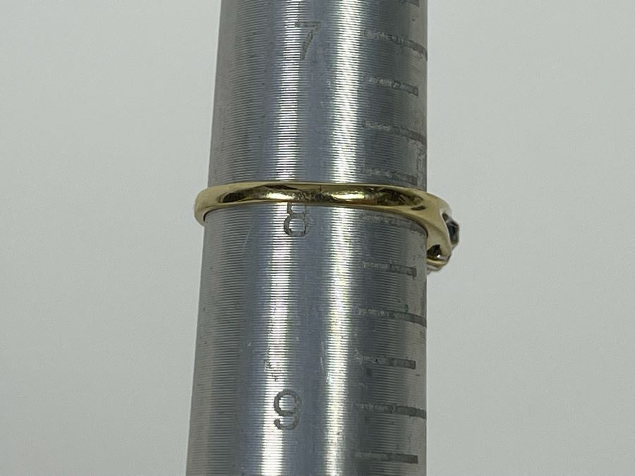 14K Gold Emerald Diamond Ring Size 8 3.3g [Photo 23]