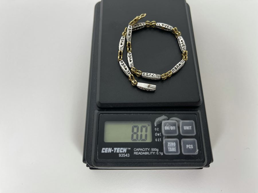 10K Gold Diamond 7' Bracelet 8g Estimate $700-$1,050 [Photo 12]
