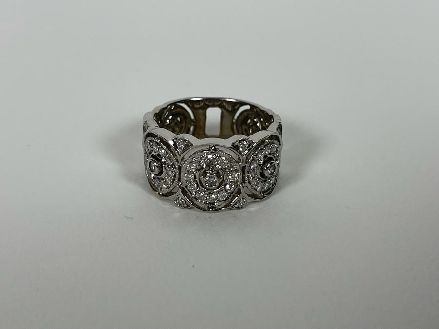 14K Gold Diamond Ring Size 7.5 6.2g Estimate $800-$1,200 [Photo 12]