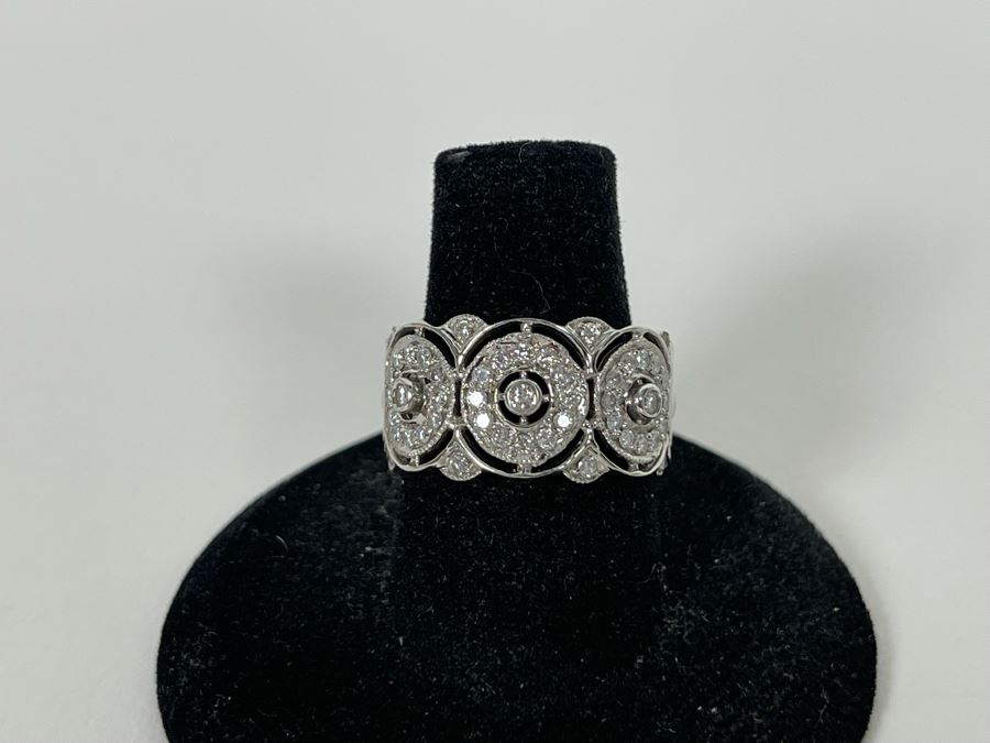 14K Gold Diamond Ring Size 7.5 6.2g Estimate $800-$1,200 [Photo 9]