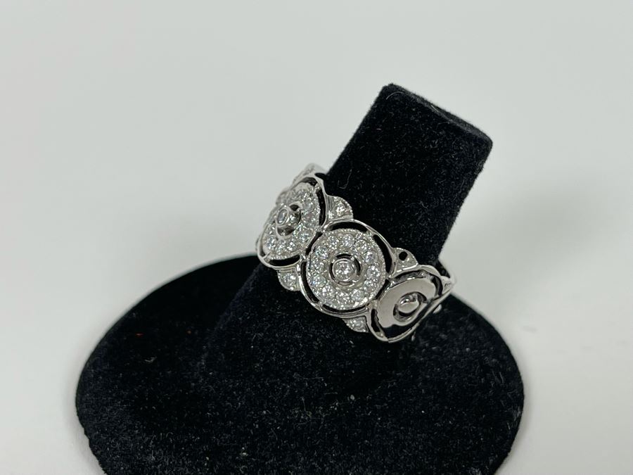14K Gold Diamond Ring Size 7.5 6.2g Estimate $800-$1,200 [Photo 10]