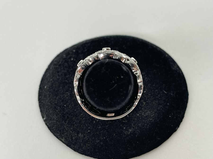 14K Gold Diamond Ring Size 7.5 6.2g Estimate $800-$1,200 [Photo 11]