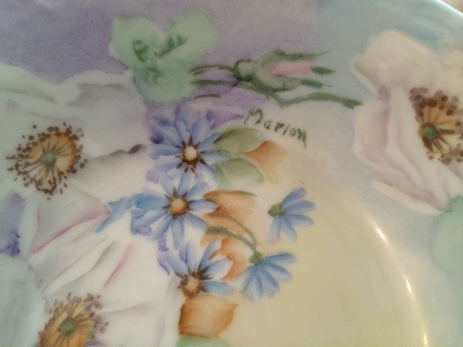 Lot Vintage Hand Painted Plates. Various Marks. [Photo 9]