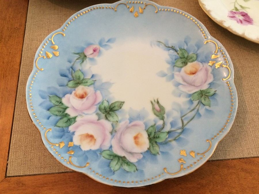 Lot Vintage Hand Painted Plates. Various Marks. [Photo 2]