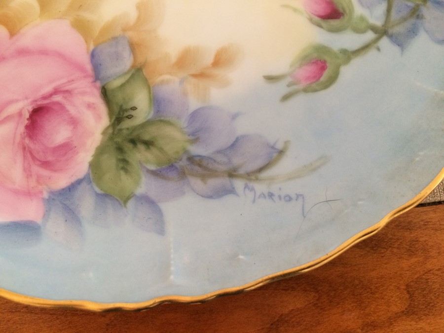 Lot Vintage Hand Painted Plates. Various Marks. [Photo 7]