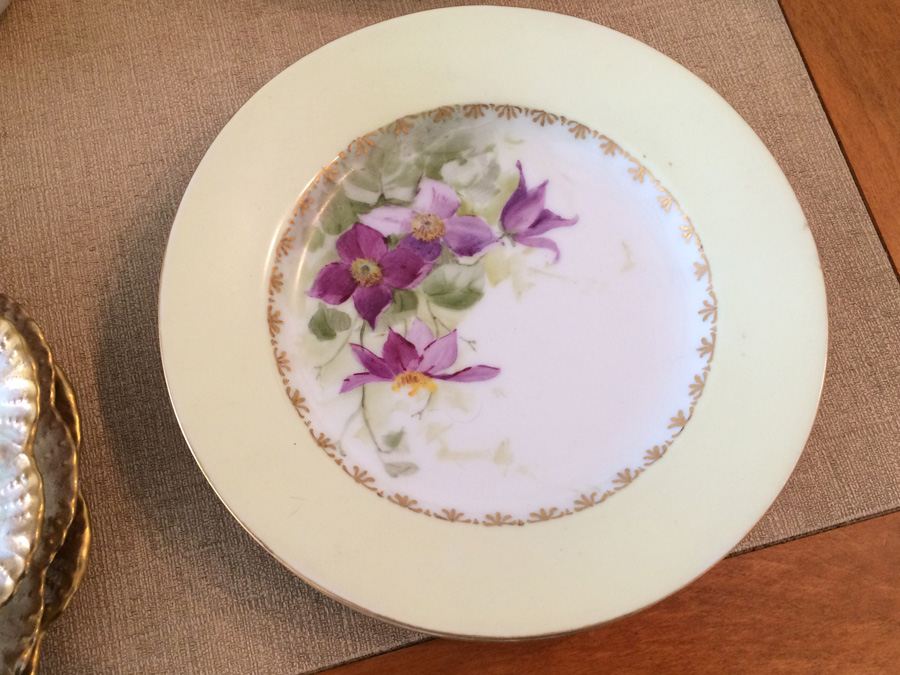 Lot Vintage Hand Painted Plates. Various Marks. [Photo 30]