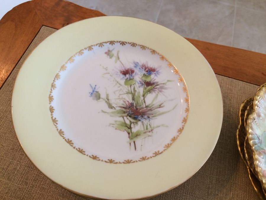 Lot Vintage Hand Painted Plates. Various Marks. [Photo 19]