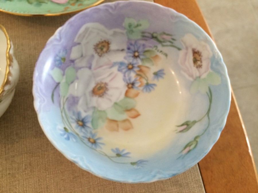 Lot Vintage Hand Painted Plates. Various Marks. [Photo 8]
