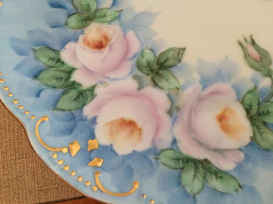 Lot Vintage Hand Painted Plates. Various Marks. [Photo 3]