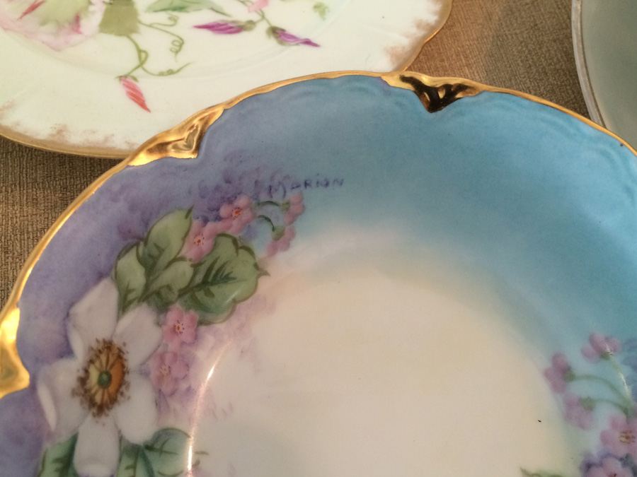 Lot Vintage Hand Painted Plates. Various Marks. [Photo 33]