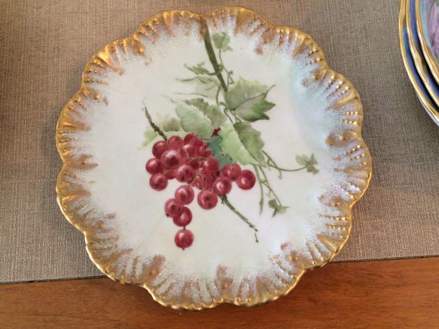 Lot Vintage Hand Painted Plates. Various Marks. [Photo 36]