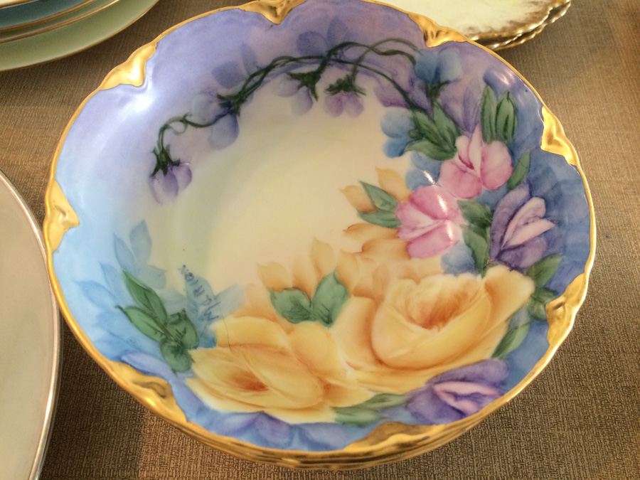 Lot Vintage Hand Painted Plates. Various Marks. [Photo 13]