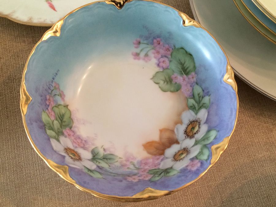 Lot Vintage Hand Painted Plates. Various Marks. [Photo 32]