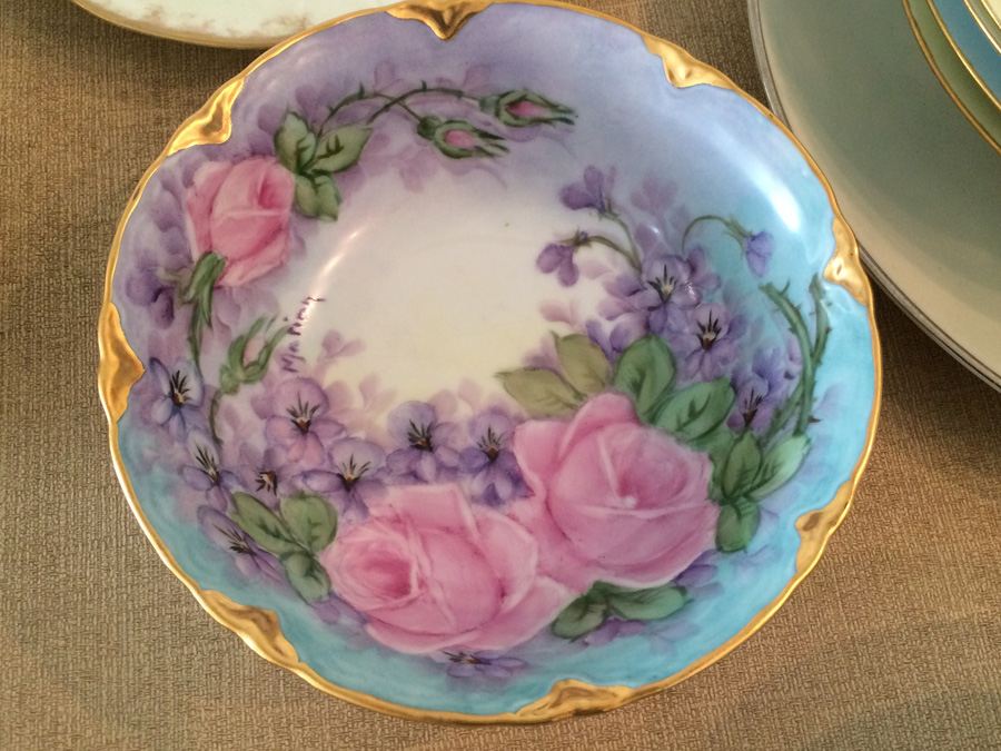 Lot Vintage Hand Painted Plates. Various Marks. [Photo 34]