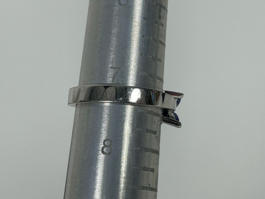 14K Gold Sapphire Diamond Ring Size 7.25 5.7g Estimate $700-$1,050 [Photo 15]