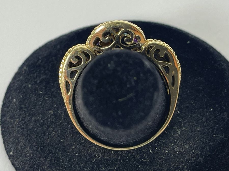 14K Gold Citrine Topaz Amethyst Diamond Ring Size 8.5 7.3g Estimate $900-$1,350 [Photo 10]