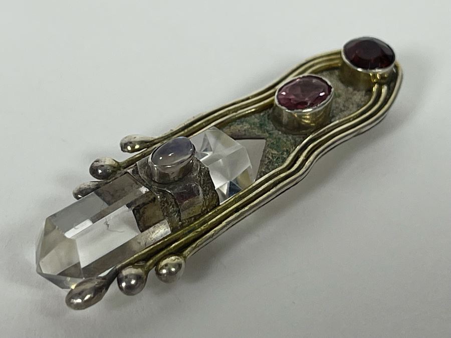 Sterling Silver Multi-Gem Pendant 9.9g [Photo 7]