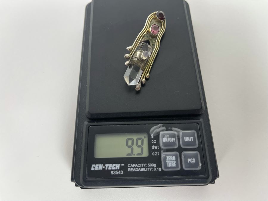 Sterling Silver Multi-Gem Pendant 9.9g [Photo 12]