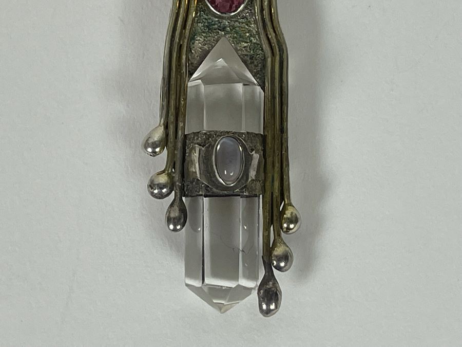 Sterling Silver Multi-Gem Pendant 9.9g [Photo 4]