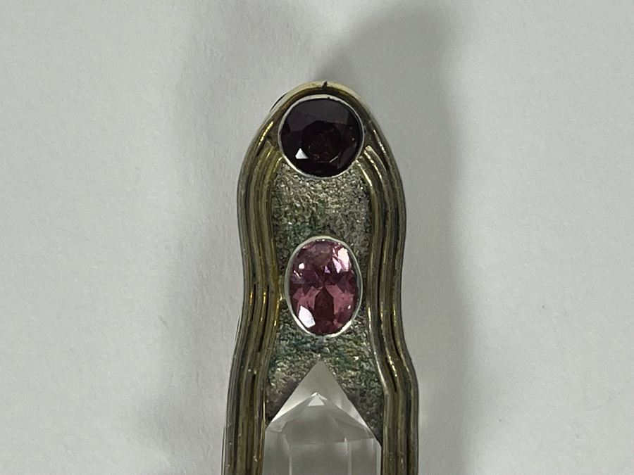 Sterling Silver Multi-Gem Pendant 9.9g [Photo 3]