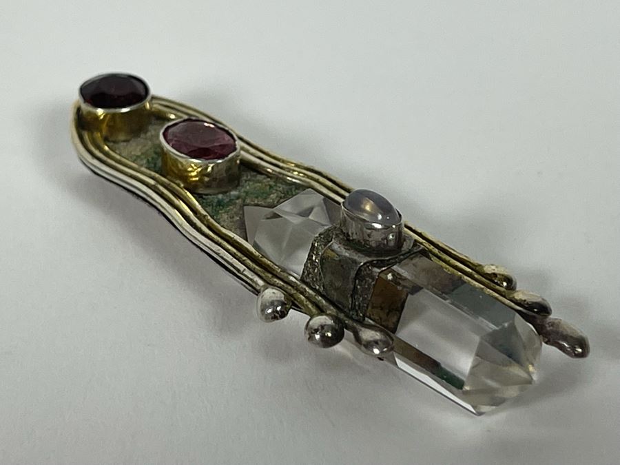 Sterling Silver Multi-Gem Pendant 9.9g [Photo 5]