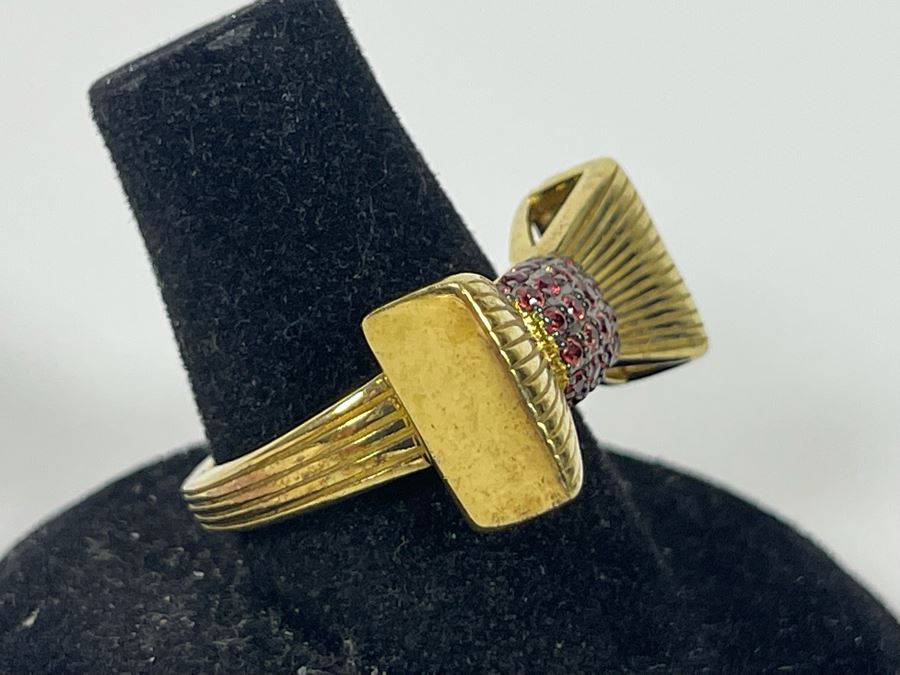 Sterling Silver Red Sapphire Ring 'Dweck Diamonds' 8.1g [Photo 4]