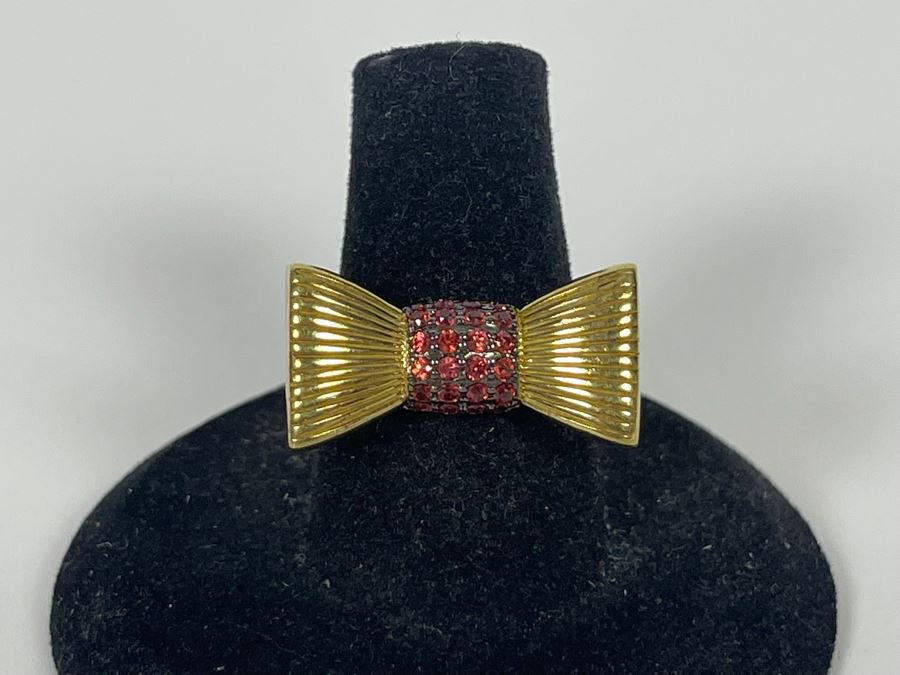 Sterling Silver Red Sapphire Ring 'Dweck Diamonds' 8.1g [Photo 3]