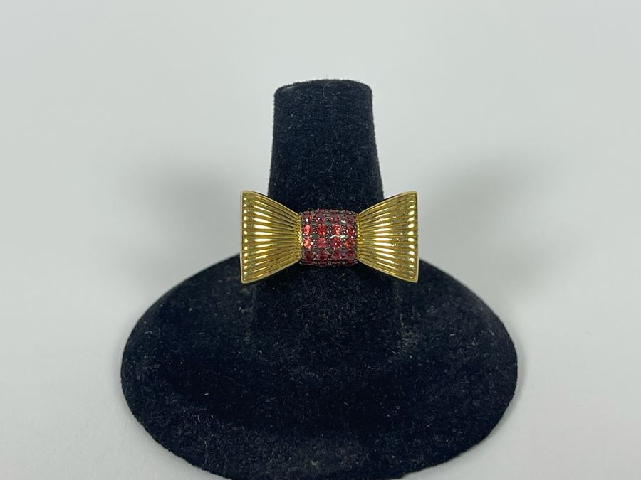 Sterling Silver Red Sapphire Ring 'Dweck Diamonds' 8.1g [Photo 10]