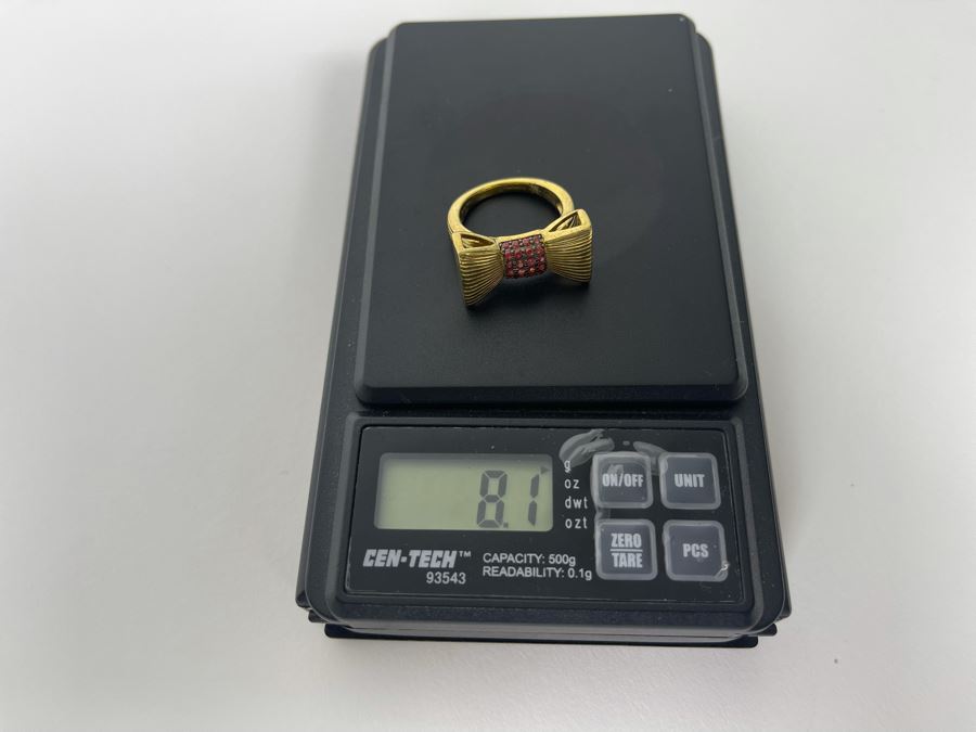 Sterling Silver Red Sapphire Ring 'Dweck Diamonds' 8.1g [Photo 11]