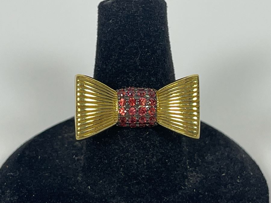 Sterling Silver Red Sapphire Ring 'Dweck Diamonds' 8.1g [Photo 2]