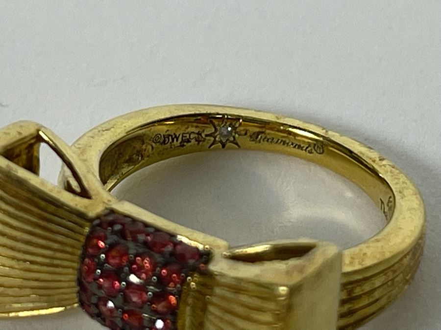 Sterling Silver Red Sapphire Ring 'Dweck Diamonds' 8.1g [Photo 8]