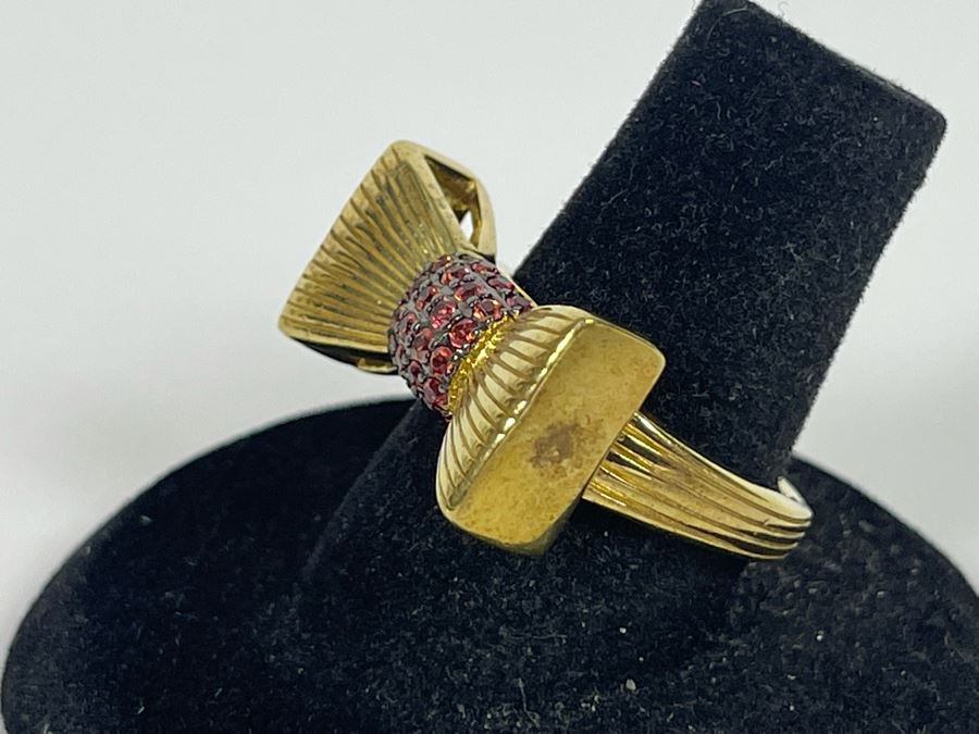 Sterling Silver Red Sapphire Ring 'Dweck Diamonds' 8.1g [Photo 5]