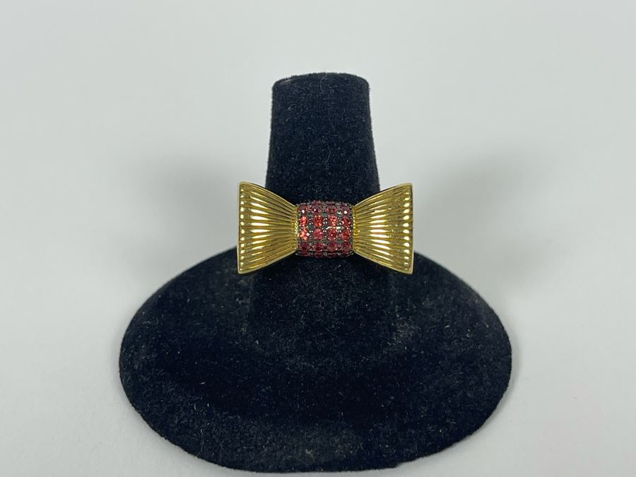 Sterling Silver Red Sapphire Ring 'Dweck Diamonds' 8.1g [Photo 9]