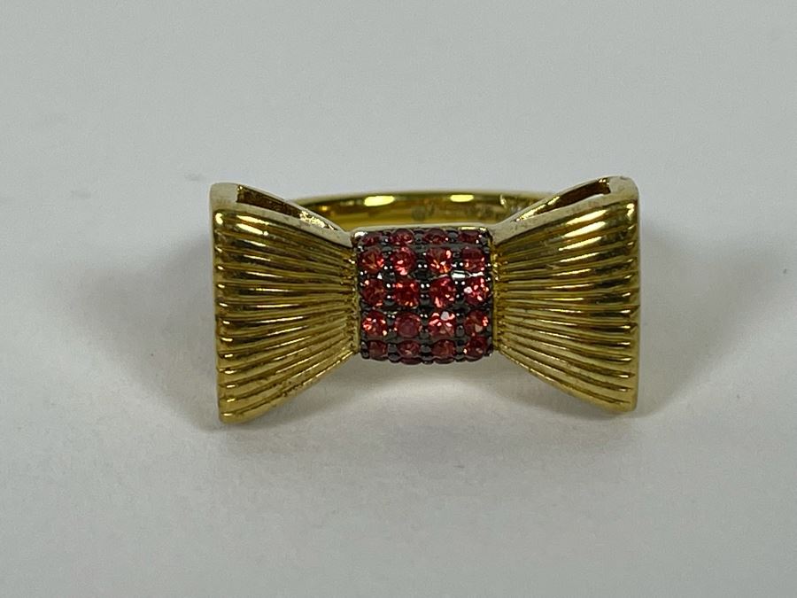 Sterling Silver Red Sapphire Ring 'Dweck Diamonds' 8.1g [Photo 7]