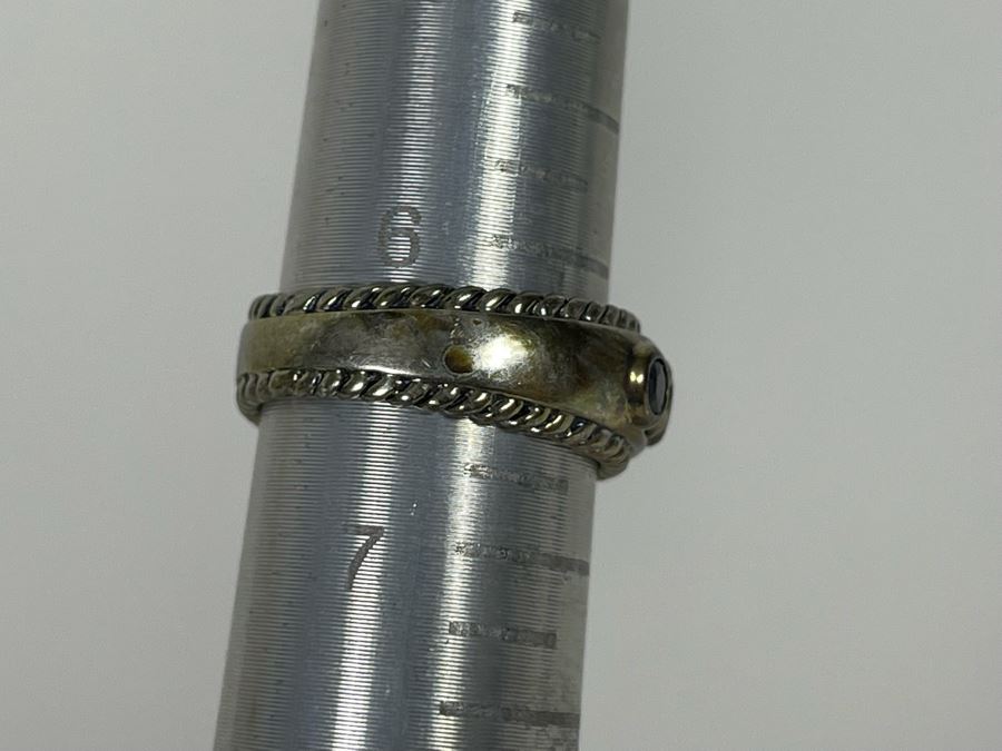 Sterling Silver Ruby Sapphire Emerald Ring Size 6.25 5.3g [Photo 8]