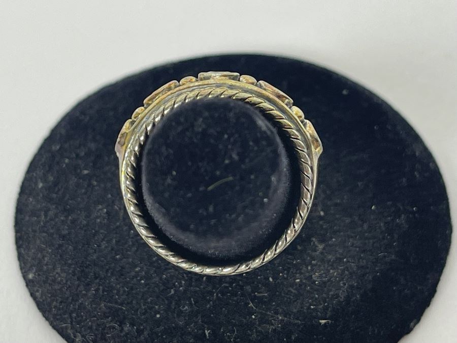 Sterling Silver Ruby Sapphire Emerald Ring Size 6.25 5.3g [Photo 7]