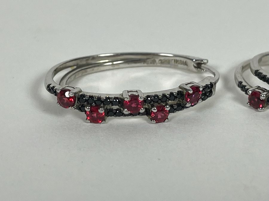 Sterling Silver Spinel Earrings 5.9g Estimate $200-$300 [Photo 6]