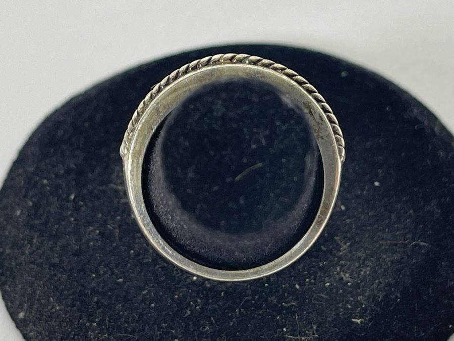 Sterling Silver Sapphire Ring Size 6.25 4.5g [Photo 7]