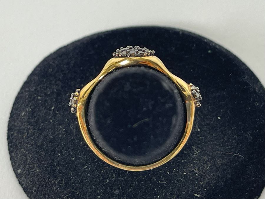 Sterling Silver Brown Diamond Ring Size 7.25 [Photo 7]