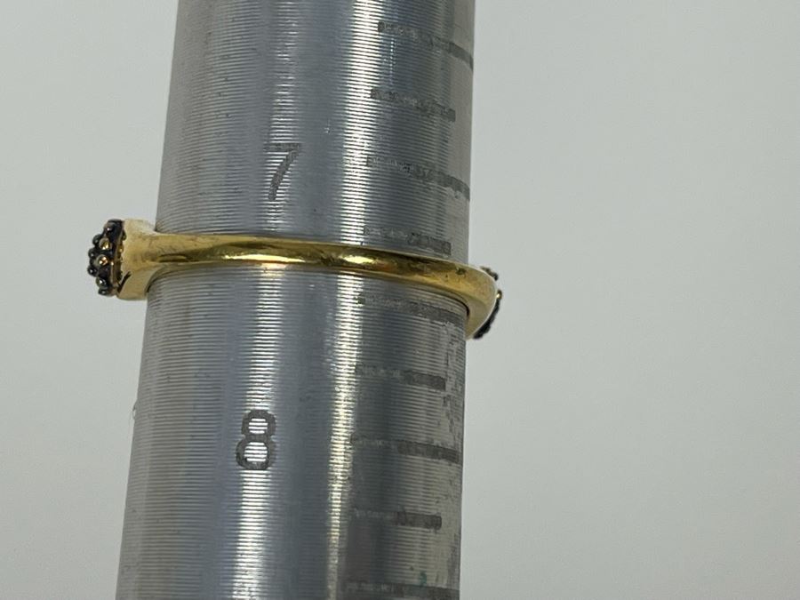 Sterling Silver Brown Diamond Ring Size 7.25 [Photo 9]