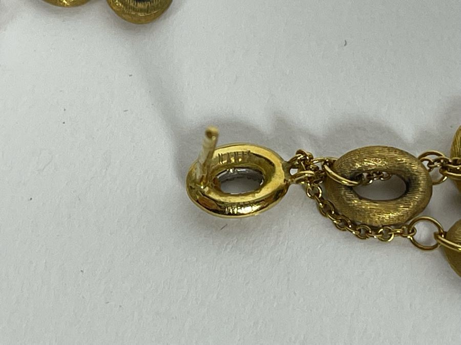 18K Gold Diamond 'Nanis' Designer Earrings 5.1g Estimate $600-$900 [Photo 11]