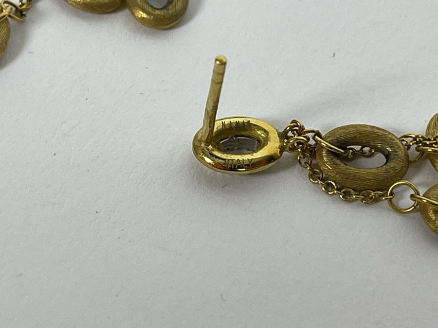 18K Gold Diamond 'Nanis' Designer Earrings 5.1g Estimate $600-$900 [Photo 12]