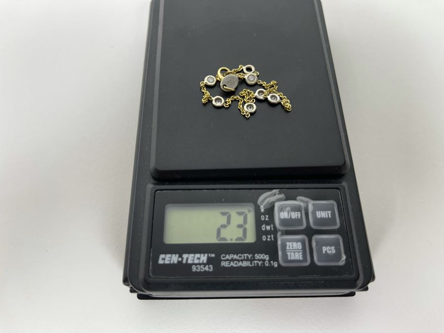 14K Gold Diamond 7' Bracelet 2.3g [Photo 6]