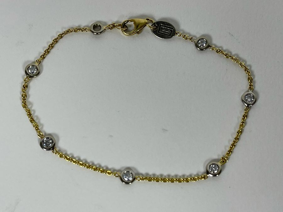 14K Gold Diamond 7' Bracelet 2.3g [Photo 3]
