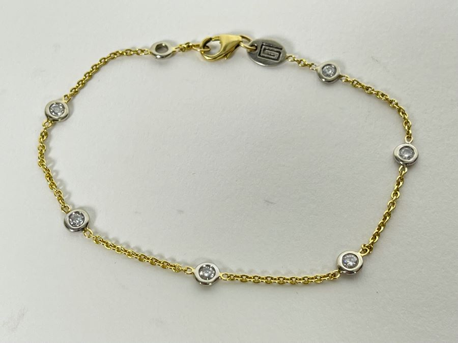14K Gold Diamond 7' Bracelet 2.3g [Photo 1]
