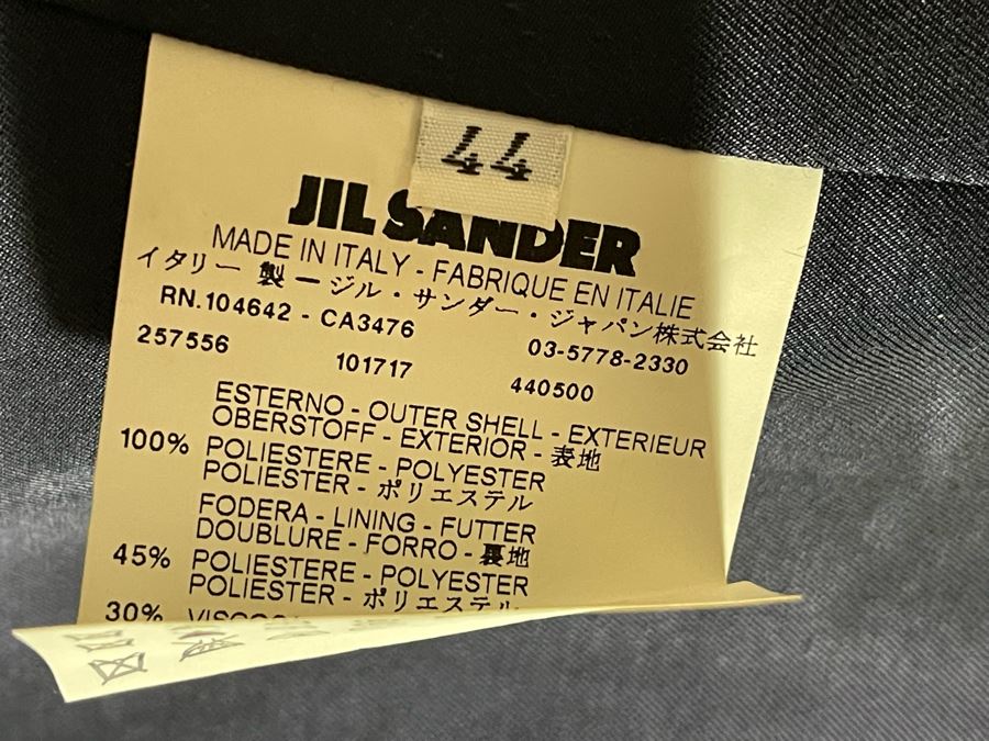 Jil Sander Coat Jacket Size 44 Made In Italy [Photo 7]