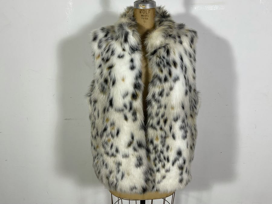 Faux Fur Vest Jacket By Michael Kors Size XL [Photo 2]