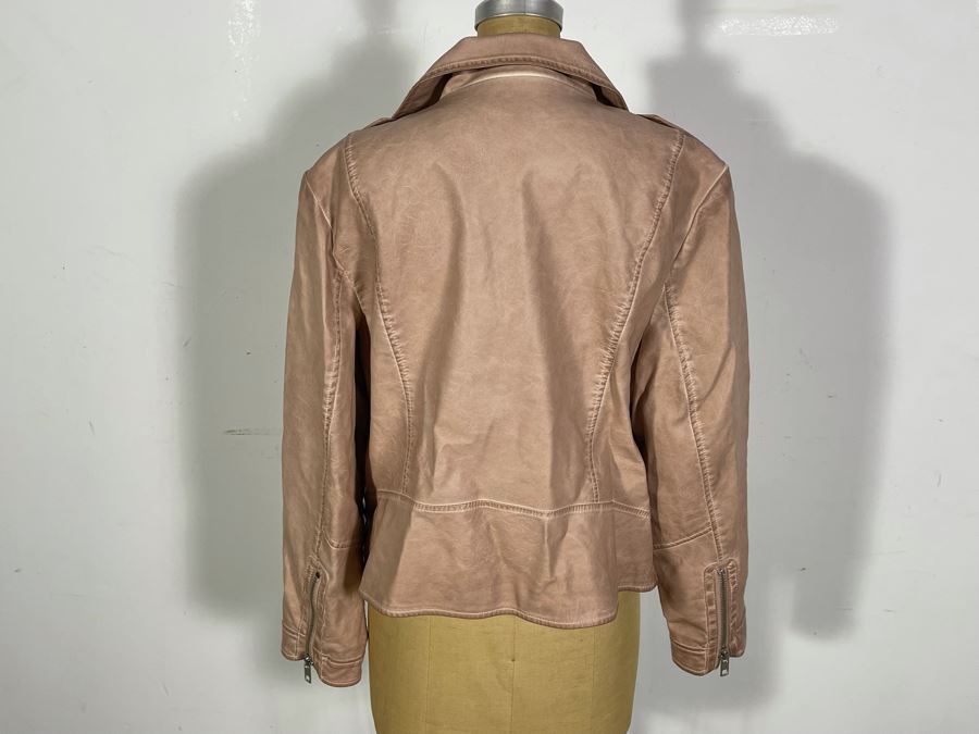 New Chico's Faux Leather Moto Jacket Size 2 Retails $169 [Photo 4]