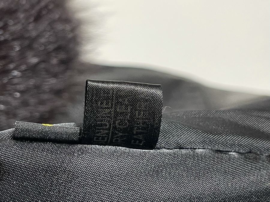 Donatello New York Full Length Leather Jacket With Removable Fur Collar Size S [Photo 9]