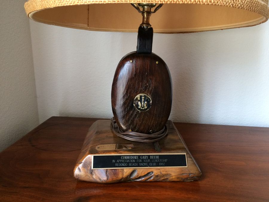 Vintage Ship Pulley Lamp 1913 - Redondo Beach Yacht Club [Photo 4]